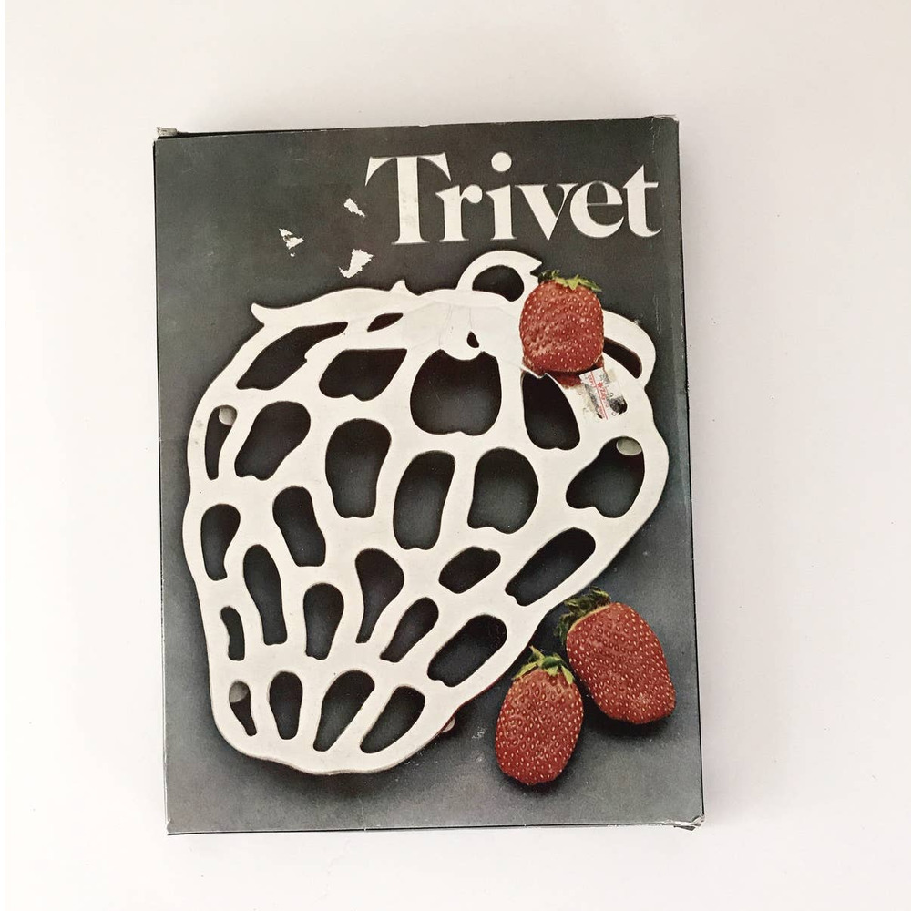 Silver Plated Strawberry Trivet 80s Leonard Silver